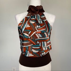 Heart Soul Brown Sleeveless Top Sz Medium